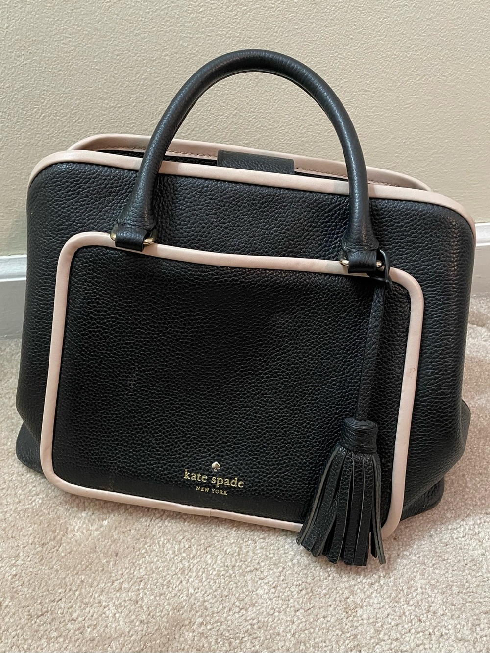 Kate Spade | Evangelie Ward Place Black & Pink Satchel Style Handbag